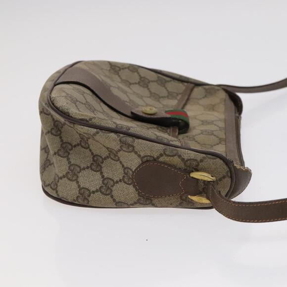 GUCCI GG Supreme Shoulder Bag Pvc Leather Beige Green Red - Picture 4 of 12
